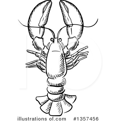 Royalty-Free (RF) Lobster Clipart Illustration by Vector Tradition SM - Stock Sample #1357456