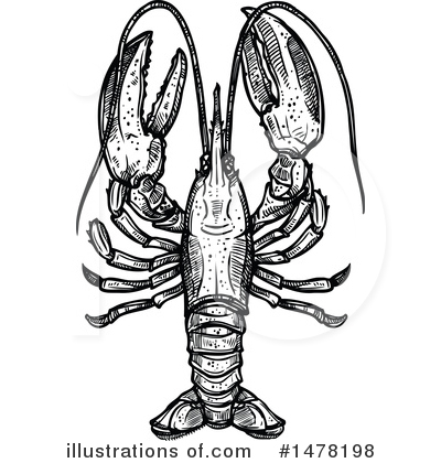 Royalty-Free (RF) Lobster Clipart Illustration by Vector Tradition SM - Stock Sample #1478198