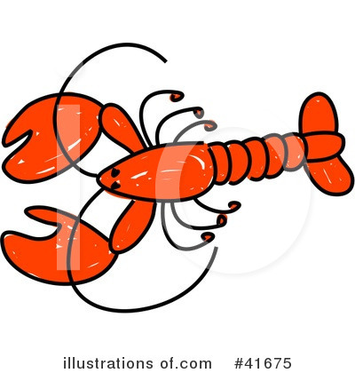 Royalty-Free (RF) Lobster Clipart Illustration by Prawny - Stock Sample #41675