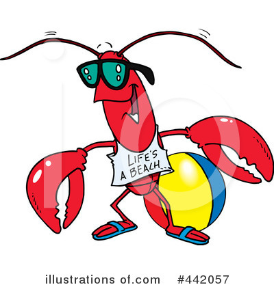 Royalty-Free (RF) Lobster Clipart Illustration by toonaday - Stock Sample #442057