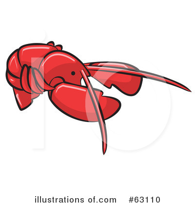 Royalty-Free (RF) Lobster Clipart Illustration by Leo Blanchette - Stock Sample #63110