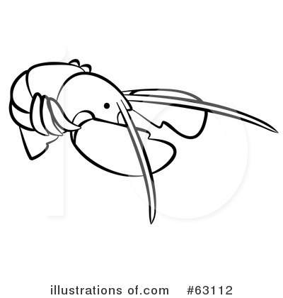 Royalty-Free (RF) Lobster Clipart Illustration by Leo Blanchette - Stock Sample #63112
