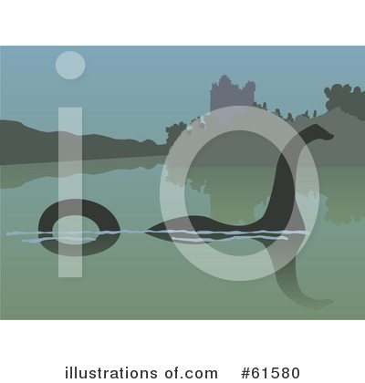Royalty-Free (RF) Loch Ness Monster Clipart Illustration by r formidable - Stock Sample #61580