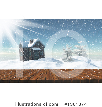 Royalty-Free (RF) Log Cabin Clipart Illustration by KJ Pargeter - Stock Sample #1361374