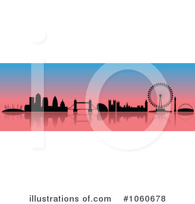 Royalty-Free (RF) London Skyline Clipart Illustration by cidepix - Stock Sample #1060678