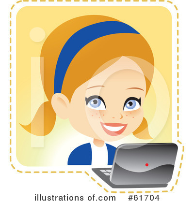 Royalty-Free (RF) Loptop Clipart Illustration by Monica - Stock Sample #61704