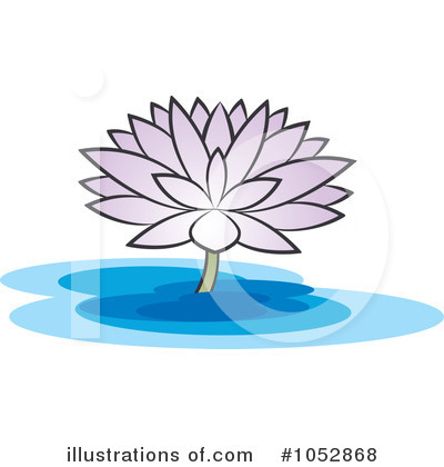 Royalty-Free (RF) Lotus Clipart Illustration by Lal Perera - Stock Sample #1052868