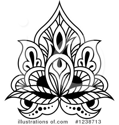 Royalty-Free (RF) Lotus Clipart Illustration by Vector Tradition SM - Stock Sample #1238713