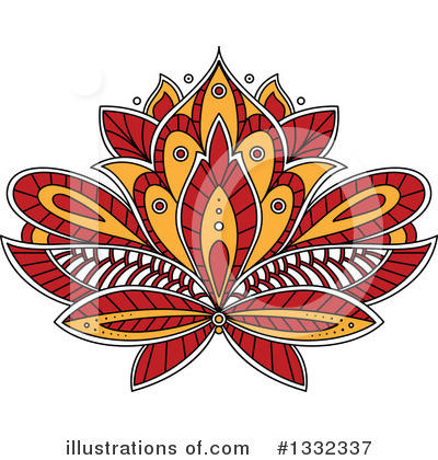 Royalty-Free (RF) Lotus Clipart Illustration by Vector Tradition SM - Stock Sample #1332337