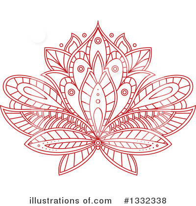 Royalty-Free (RF) Lotus Clipart Illustration by Vector Tradition SM - Stock Sample #1332338