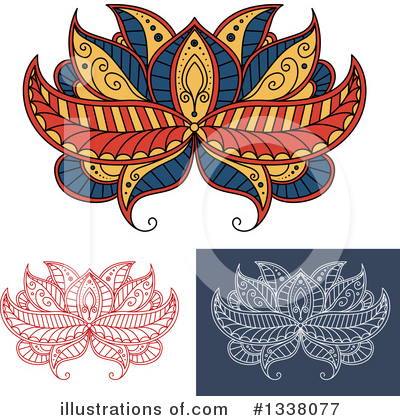 Royalty-Free (RF) Lotus Clipart Illustration by Vector Tradition SM - Stock Sample #1338077