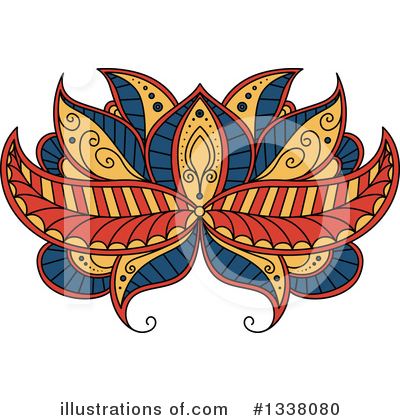Henna Flower Clipart #1338080 by Vector Tradition SM
