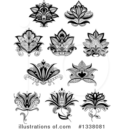 Royalty-Free (RF) Lotus Clipart Illustration by Vector Tradition SM - Stock Sample #1338081
