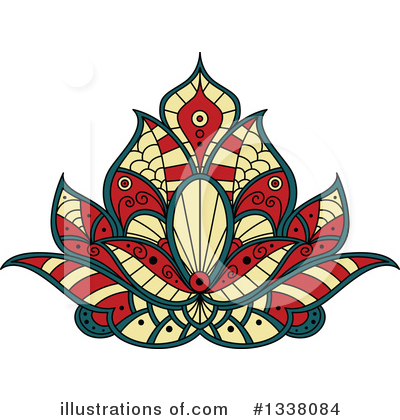 Royalty-Free (RF) Lotus Clipart Illustration by Vector Tradition SM - Stock Sample #1338084