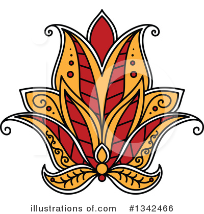 Royalty-Free (RF) Lotus Clipart Illustration by Vector Tradition SM - Stock Sample #1342466