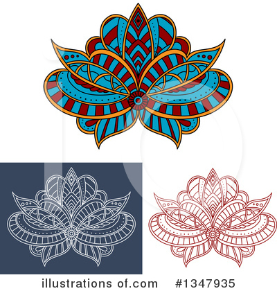 Royalty-Free (RF) Lotus Clipart Illustration by Vector Tradition SM - Stock Sample #1347935