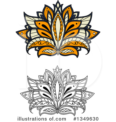 Royalty-Free (RF) Lotus Clipart Illustration by Vector Tradition SM - Stock Sample #1349630