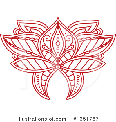 Royalty-Free (RF) Lotus Clipart Illustration by Vector Tradition SM - Stock Sample #1351787