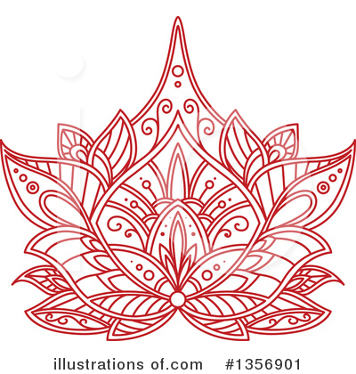 Royalty-Free (RF) Lotus Clipart Illustration by Vector Tradition SM - Stock Sample #1356901