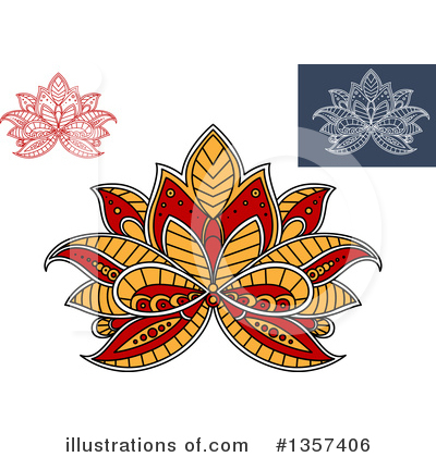 Royalty-Free (RF) Lotus Clipart Illustration by Vector Tradition SM - Stock Sample #1357406