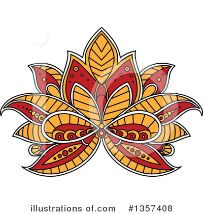 Royalty-Free (RF) Lotus Clipart Illustration by Vector Tradition SM - Stock Sample #1357408