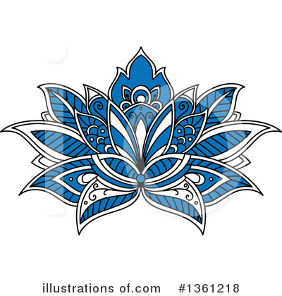 Royalty-Free (RF) Lotus Clipart Illustration by Vector Tradition SM - Stock Sample #1361218