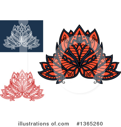 Royalty-Free (RF) Lotus Clipart Illustration by Vector Tradition SM - Stock Sample #1365260