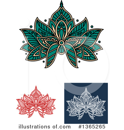 Royalty-Free (RF) Lotus Clipart Illustration by Vector Tradition SM - Stock Sample #1365265