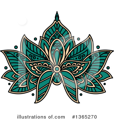 Royalty-Free (RF) Lotus Clipart Illustration by Vector Tradition SM - Stock Sample #1365270