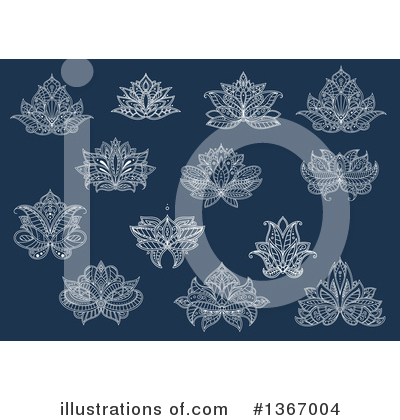 Royalty-Free (RF) Lotus Clipart Illustration by Vector Tradition SM - Stock Sample #1367004