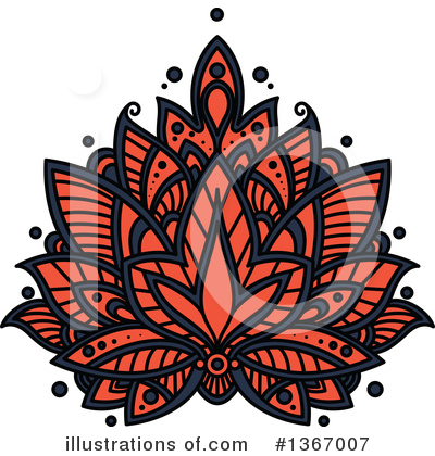 Royalty-Free (RF) Lotus Clipart Illustration by Vector Tradition SM - Stock Sample #1367007