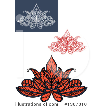 Royalty-Free (RF) Lotus Clipart Illustration by Vector Tradition SM - Stock Sample #1367010