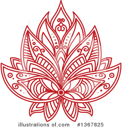 Royalty-Free (RF) Lotus Clipart Illustration by Vector Tradition SM - Stock Sample #1367825
