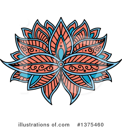 Henna Flower Clipart #1375460 by Vector Tradition SM