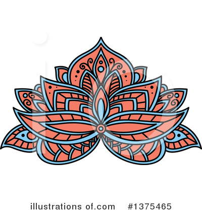 Royalty-Free (RF) Lotus Clipart Illustration by Vector Tradition SM - Stock Sample #1375465