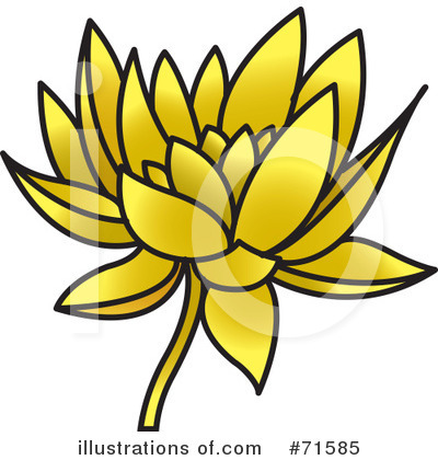 Royalty-Free (RF) Lotus Clipart Illustration by Lal Perera - Stock Sample #71585