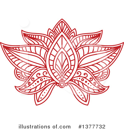 Henna Flower Clipart #1377732 by Vector Tradition SM