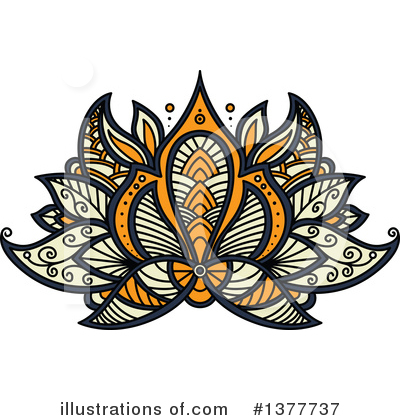 Royalty-Free (RF) Lotus Flower Clipart Illustration by Vector Tradition SM - Stock Sample #1377737