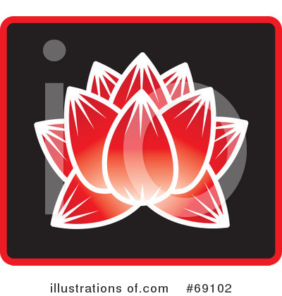 Royalty-Free (RF) Lotus Flower Clipart Illustration by Rosie Piter - Stock Sample #69102