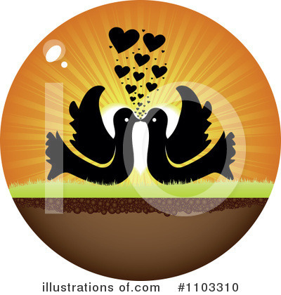 Royalty-Free (RF) Love Birds Clipart Illustration by Andrei Marincas - Stock Sample #1103310