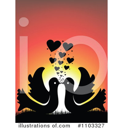 Royalty-Free (RF) Love Birds Clipart Illustration by Andrei Marincas - Stock Sample #1103327