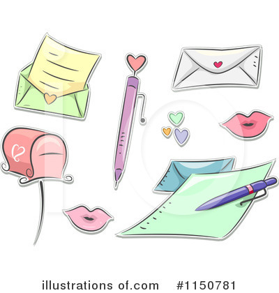 Royalty-Free (RF) Love Letter Clipart Illustration by BNP Design Studio - Stock Sample #1150781