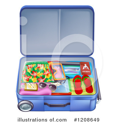 Royalty-Free (RF) Luggage Clipart Illustration by AtStockIllustration - Stock Sample #1208649