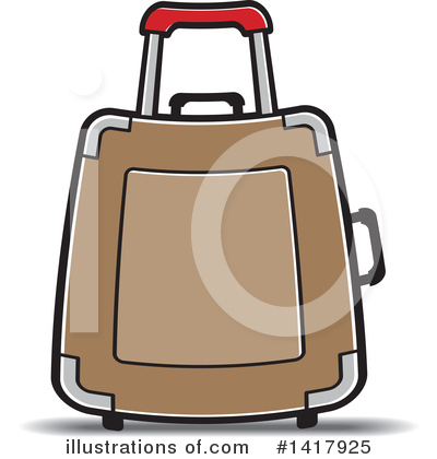 Luggage Clipart #1417925 - Illustration by Lal Perera