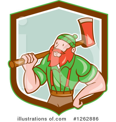 Royalty-Free (RF) Lumberjack Clipart Illustration by patrimonio - Stock Sample #1262886