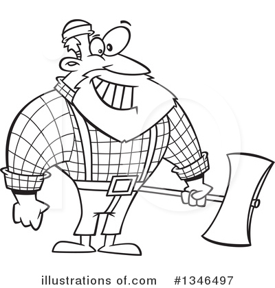 Royalty-Free (RF) Lumberjack Clipart Illustration by toonaday - Stock Sample #1346497
