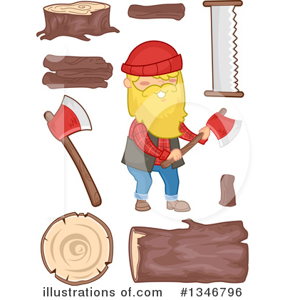 Royalty-Free (RF) Lumberjack Clipart Illustration by BNP Design Studio - Stock Sample #1346796