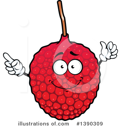 Royalty-Free (RF) Lychee Clipart Illustration by Vector Tradition SM - Stock Sample #1390309
