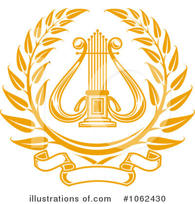 Royalty-Free (RF) Lyre Clipart Illustration by Vector Tradition SM - Stock Sample #1062430