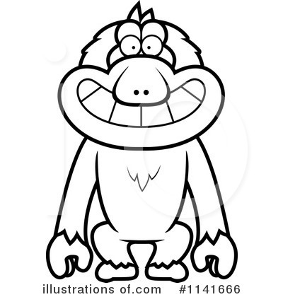 Macaque Clipart #1141666 by Cory Thoman
